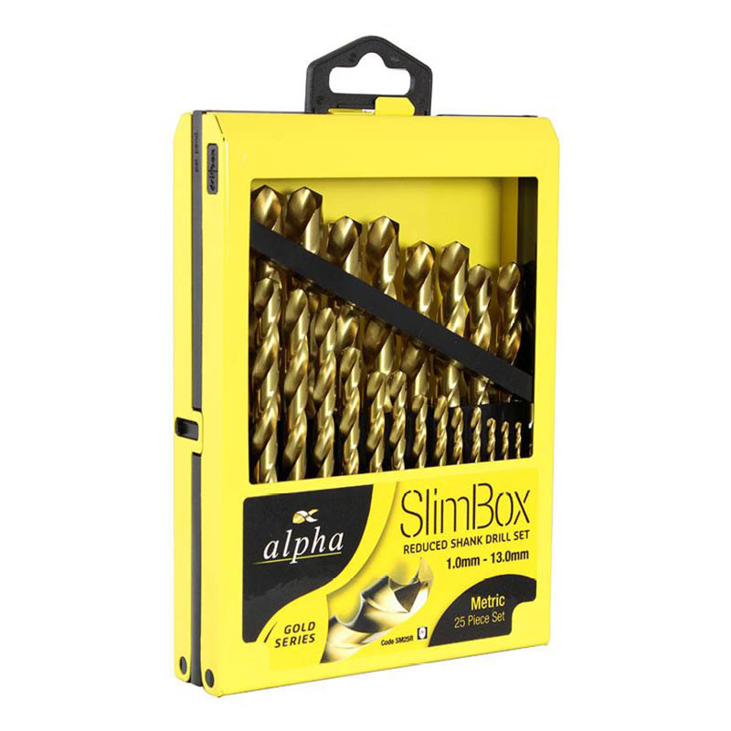 Alpha SlimBox drill bit set - 25 piece - for metal - pack - photo