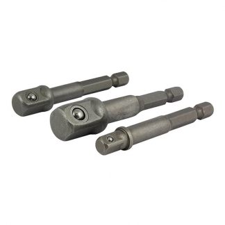 Alpha socket extension adapter set - 3 piece - hex shank - square drive - photo