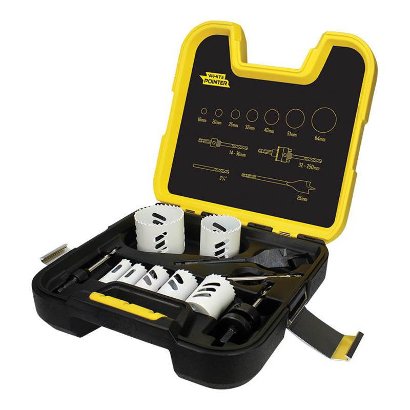 Alpha White Pointer electrician's holesaw kit - 11 piece - photo