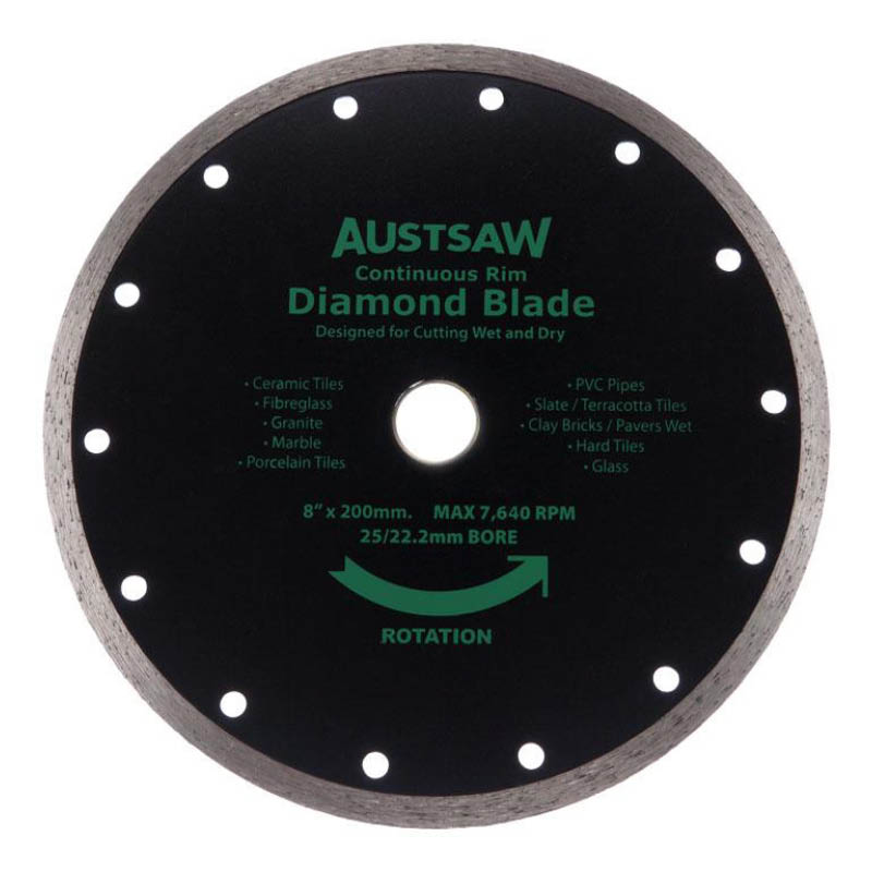 Austsaw diamond blades - continuous rim - 200mm photo