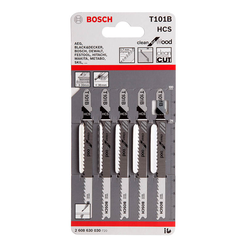 Bosch T101B jigsaw blades - clean for wood - pack - photo