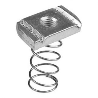 Channel nuts - with long spring - photo