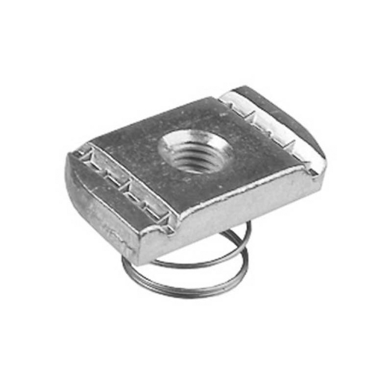 Channel nuts - with short spring - photo
