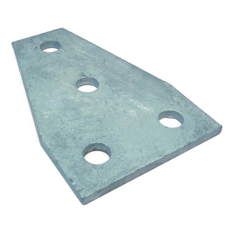 Flat plates - A shape fittings - 4 holes - photo