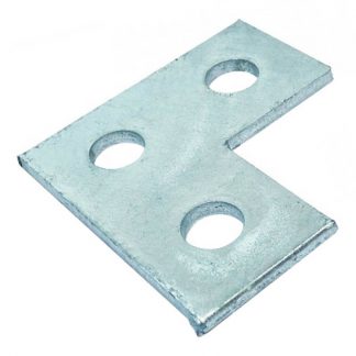 Flat plates - L shape fittings - 3 holes - photo