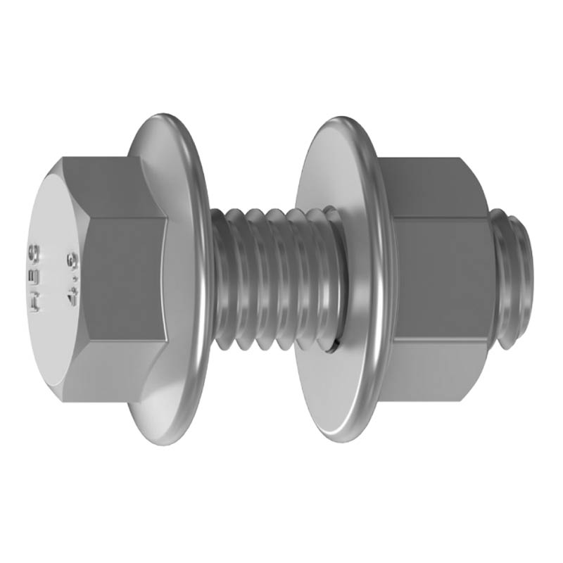 Purlin bolts - hex flange head - with flange nuts - assembly - photo