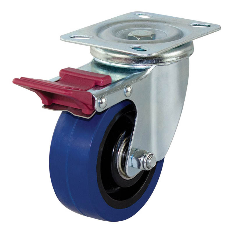 Richmond plate castors - 150kg load capacity - swivel with brake - photo