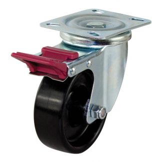 Richmond plate castors - 200kg load capacity - swivel with brake - photo