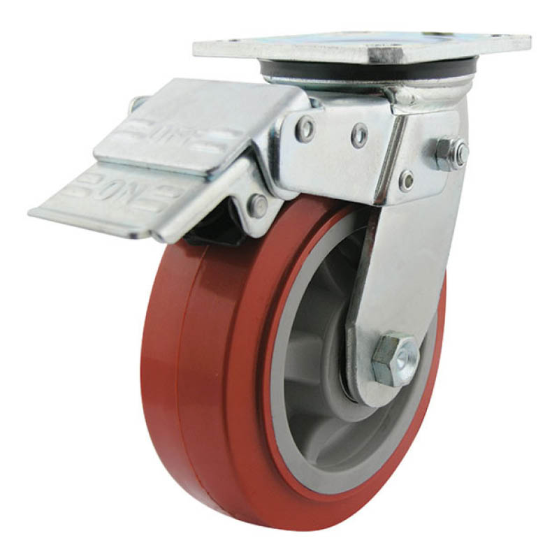Richmond plate castors - 400kg load capacity - swivel with brake - photo