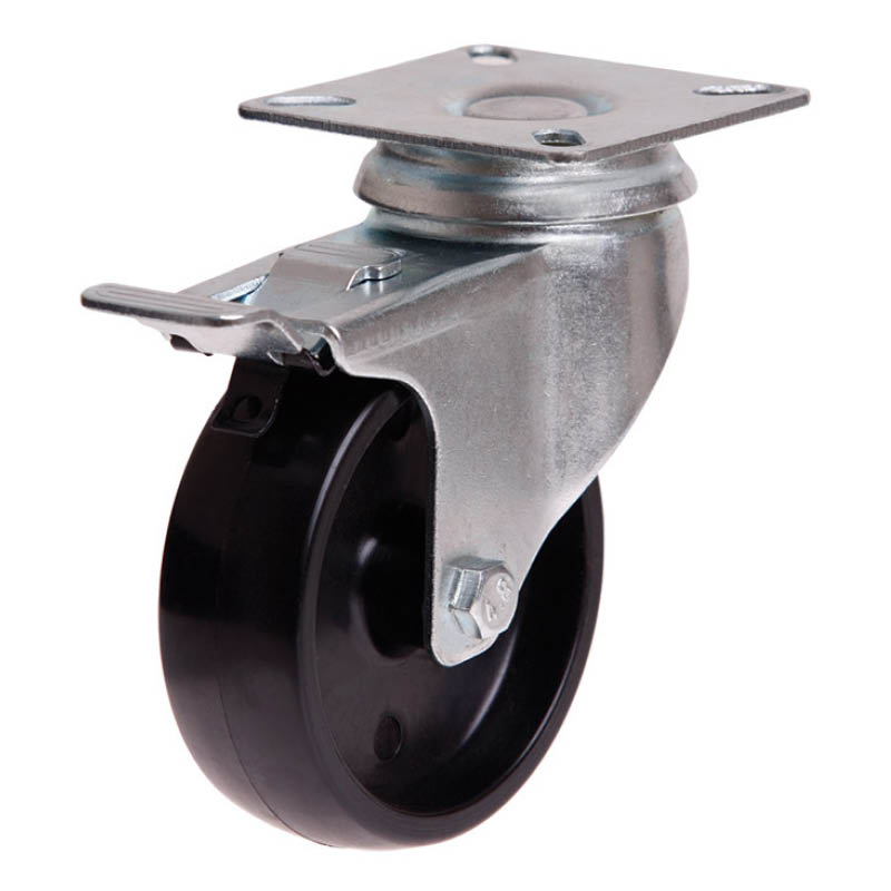 Richmond plate castors - 50kg load capacity - swivel with brake - photo
