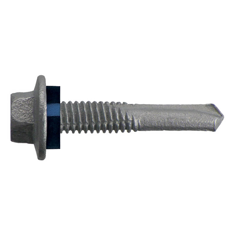 Self drilling screws for metal - hex head - with seal - extended drill point - photo