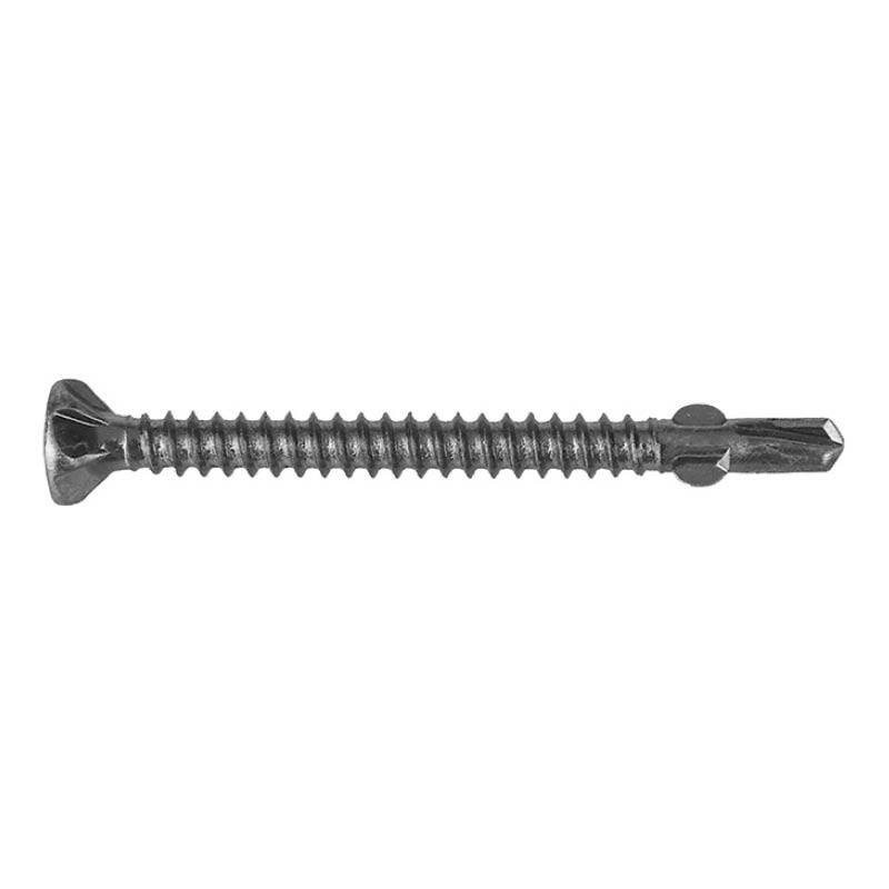 Self drilling screws for metal - phillips countersunk rib head - wing drill point - photo