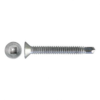 Self drilling screws for metal - square drive countersunk head - drill point - photo