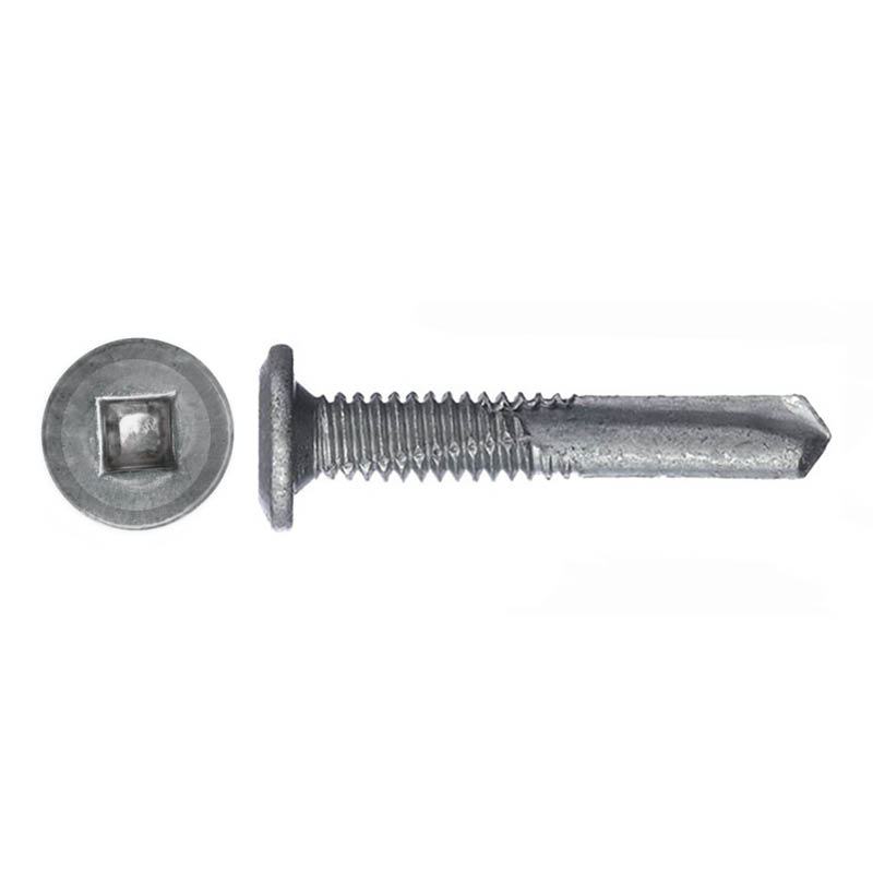 Self drilling screws for metal - square drive wafer head - extended drill point - photo