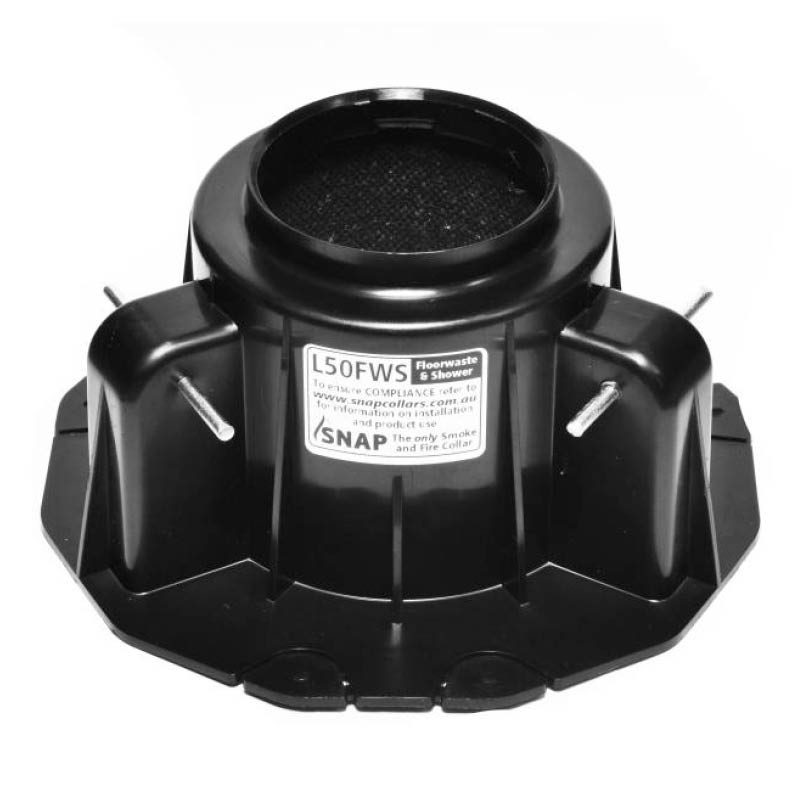 Snap L40-50FWS - low-top floor waste shower fire collars - reducer removed - photo