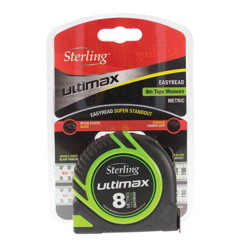 Sterling Ultimax tape measure - easy read - pack - photo