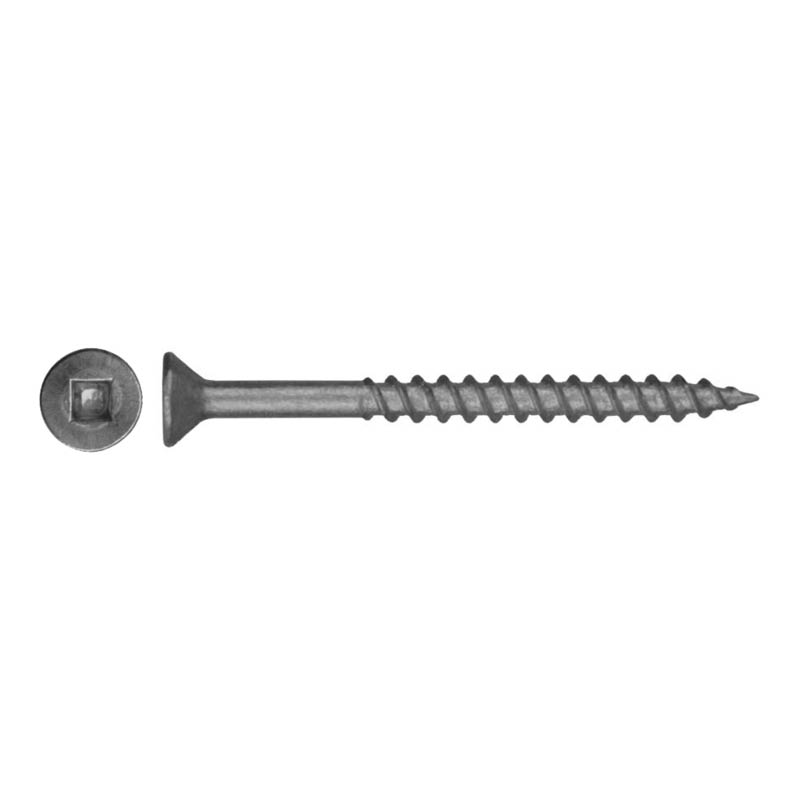 Treated pine screws - square drive countersunk head - coarse thread - needle point - photo