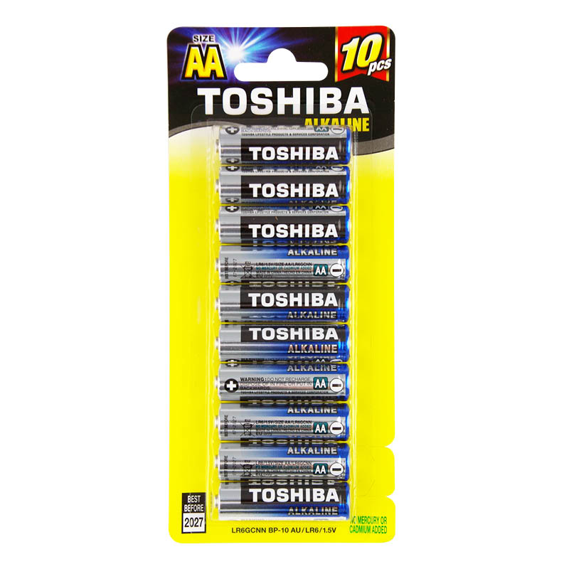 Toshiba alkaline batteries - 1.5 volt - 10 piece photo