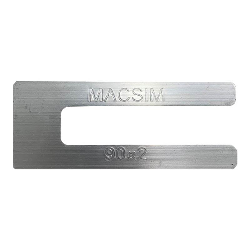 Macsim horseshoe packers - rectangle window - aluminium - silver - 90mm photo