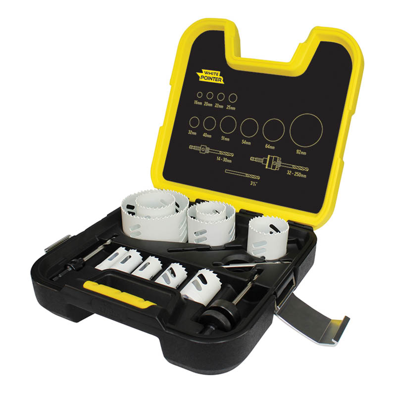 Alpha White Pointer tradies holesaw kit - 13 piece photo