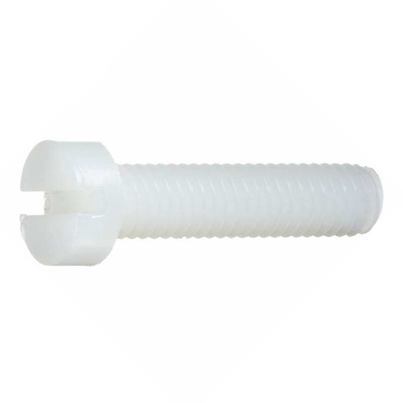 Set screws - cheese head - slotted - fully threaded bolts - nylon photo