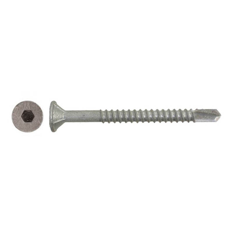Bugle batten screws - hex drive bugle rib head - drill point photo