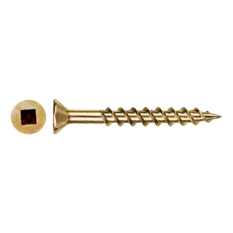 Chipboard screws - square drive countersunk head - coarse - needle point photo