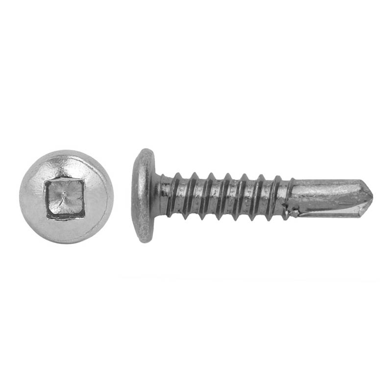 Self drilling screws for metal - square drive wafer head - drill point photo