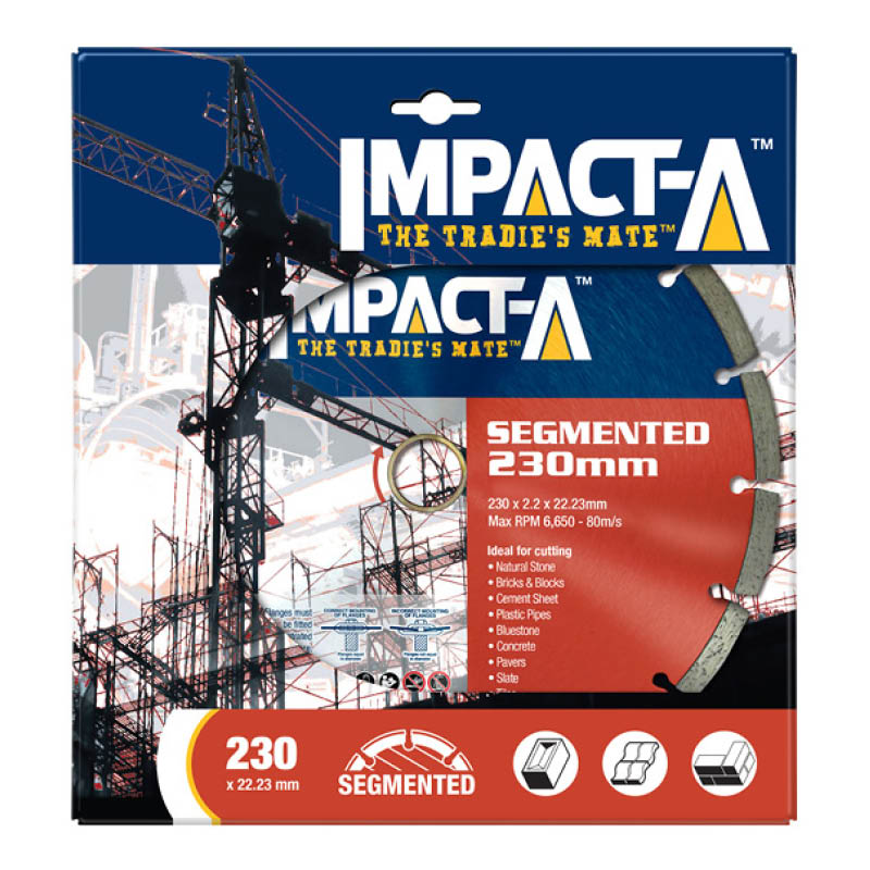 Impact-A diamond blades - segmented rim - packaging photo