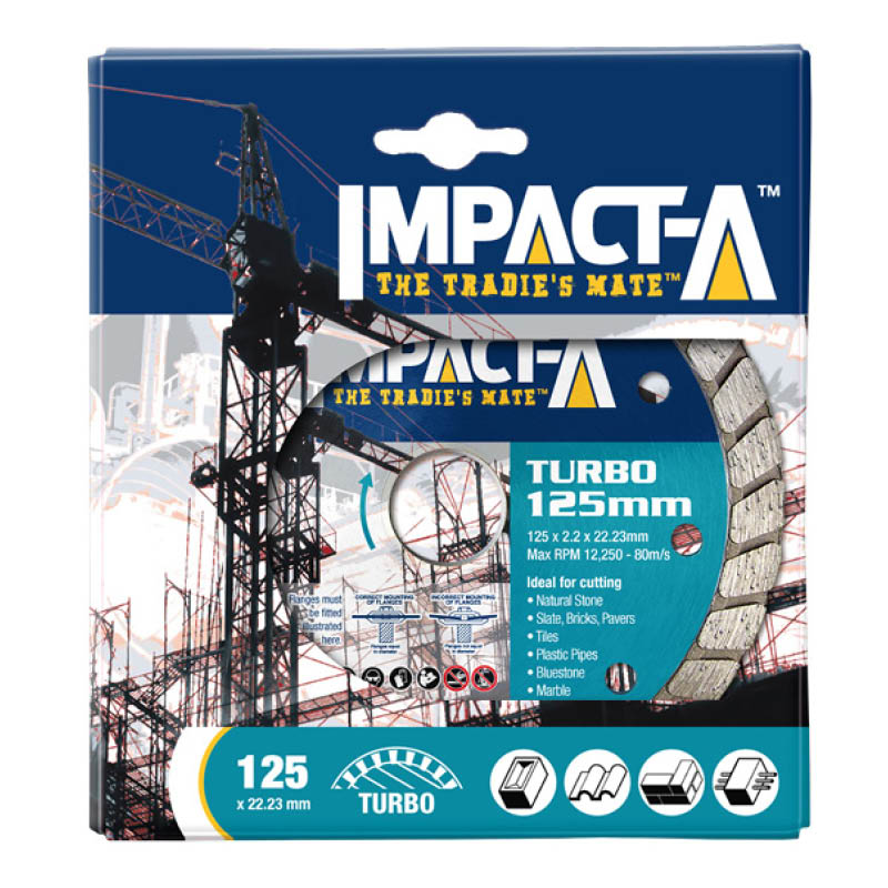 Impact-A diamond blades - turbo rim - packaging photo