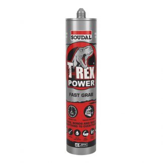 Soudal T-Rex Power fast grab crystal clear adhesive sealant photo