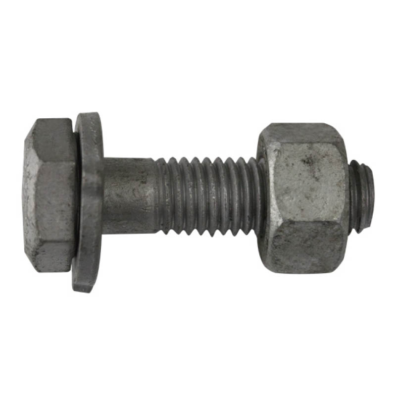 Hex head bolts - with nuts & washers - structural assembly photo
