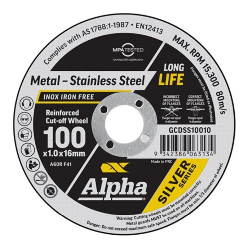 Alpha silver series cutting discs - for stainless steel photo