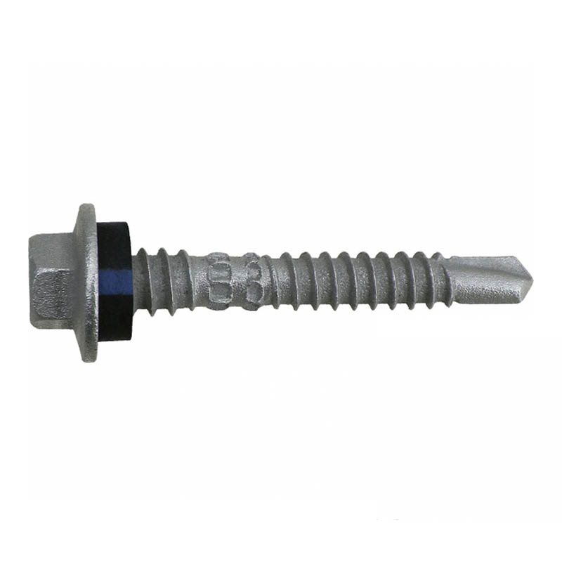 SD screws for metal - hex head - top grip w seal - drill pt - galvanised photo
