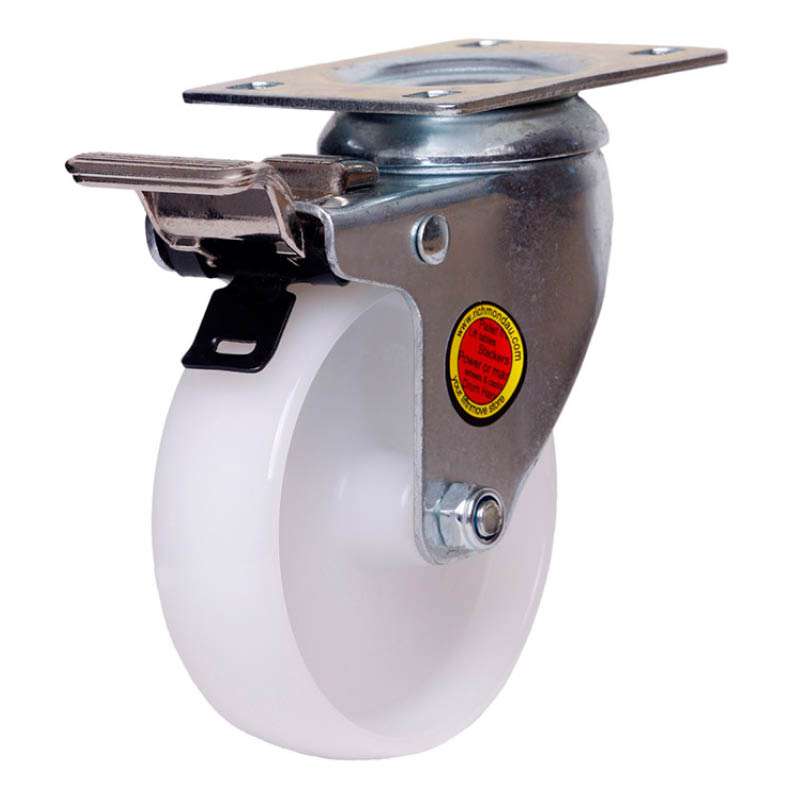 Richmond plate castors - 125kg load capacity - swivel/brake photo