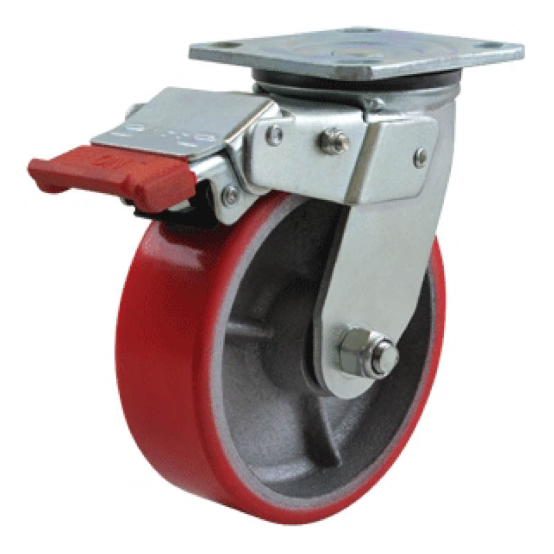 Richmond plate castors - 250kg load capacity - swivel/brake photo