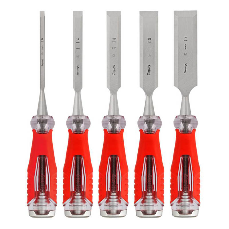 Sterling Ultimax wood chisel set - 5 piece - with case photo