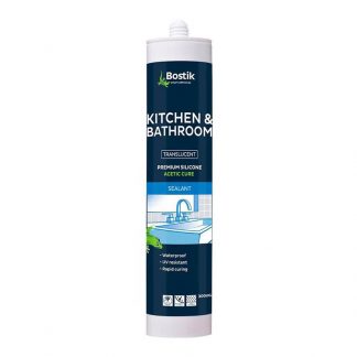 Bostik kitchen & bathroom acetic cure silicone sealant - translucent photo