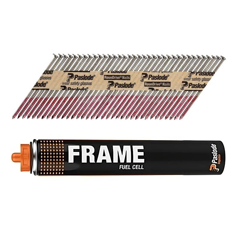 Paslode Impulse D-head strip nails - with fuel cells - framemaster photo