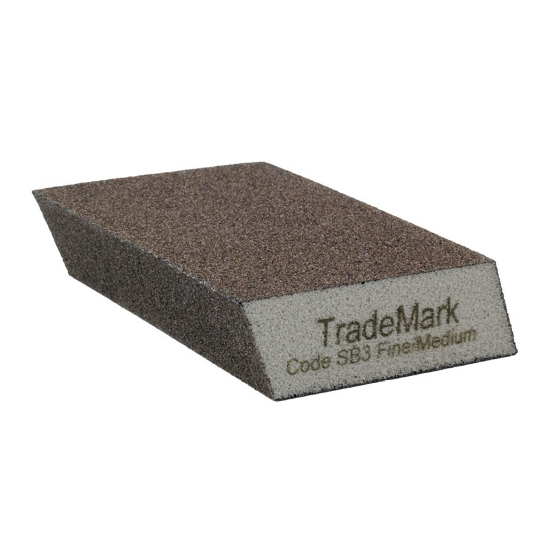 Foam sanding blocks - angled sides - fine & medium grit photo