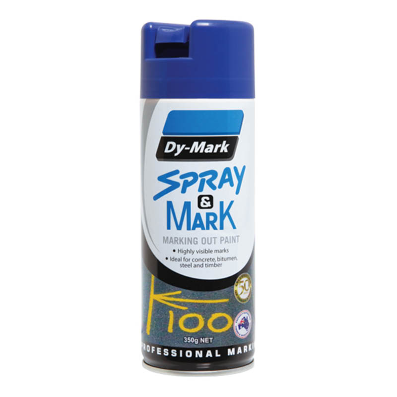 Dy-Mark spray & mark - marking out paint - blue photo
