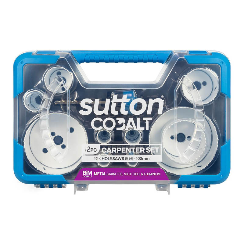 Sutton cobalt holesaws - carpenter set - 12 piece photo