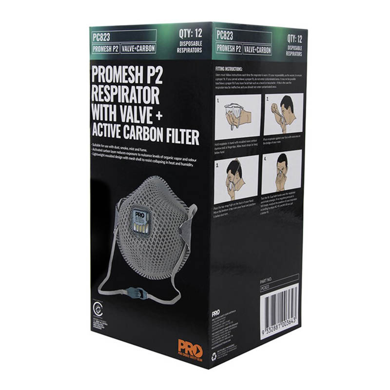 ProChoice Promesh dust masks - P2 respirator with valve - packaging photo