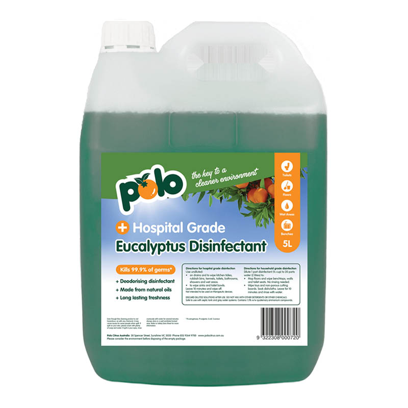 Polo disinfectant - commercial grade - eucalyptus - 5l photo