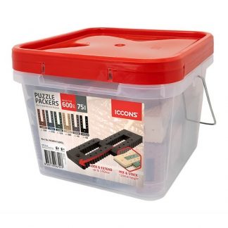 Iccons horseshoe puzzle packers - rectangle window - mixed bucket - red lid photo