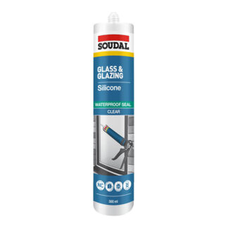 Soudal glass & glazing silicone sealant - translucent photo